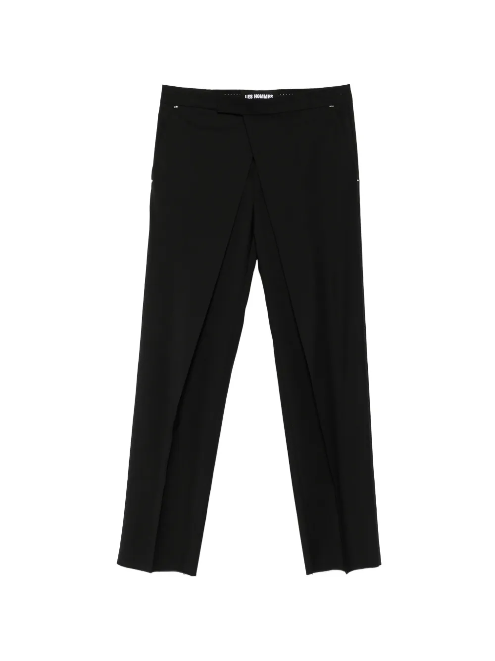 LES HOMMES wrap-front tailored trousers - Schwarz