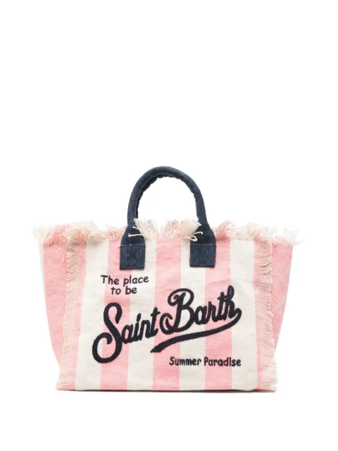 MC2 Saint Barth striped frayed tote bag