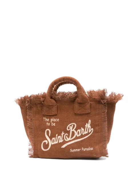 MC2 Saint Barth mini Vanity linen frayed shoulder bag