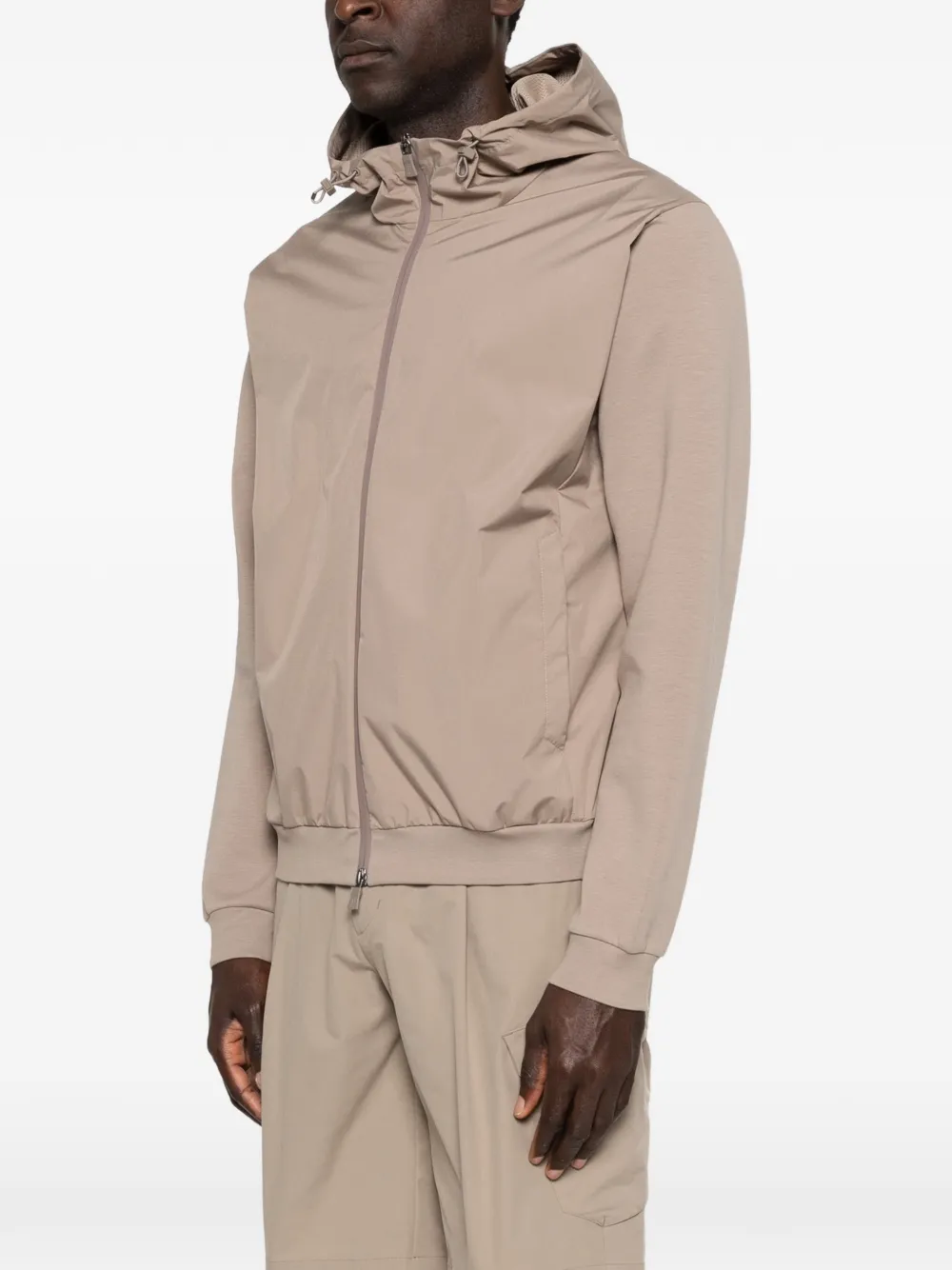 Herno Jack met capuchon en rits Beige