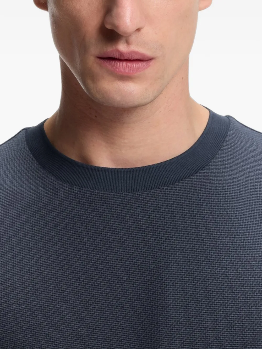 BOSS Katoenen T-shirt Blauw