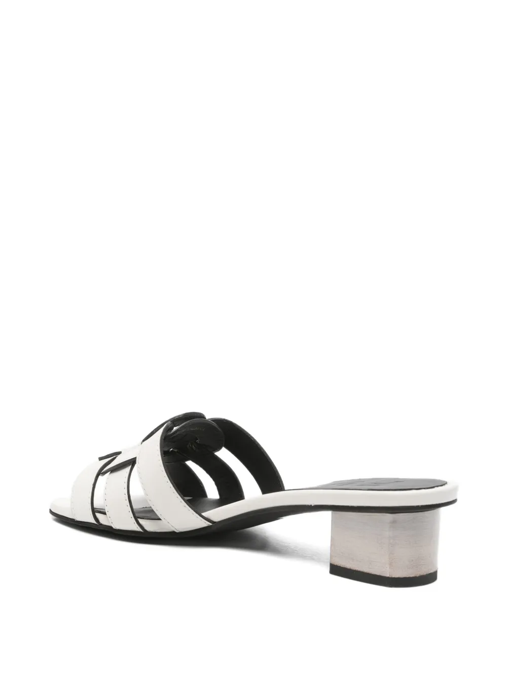 Furla Leren sandalen met logo Beige