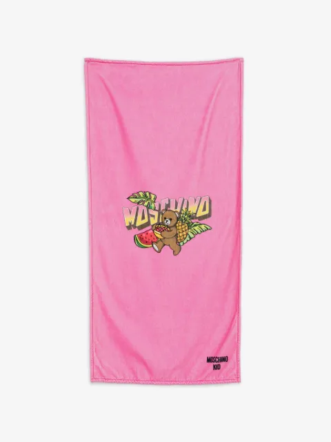 Moschino Kids logo-print towel