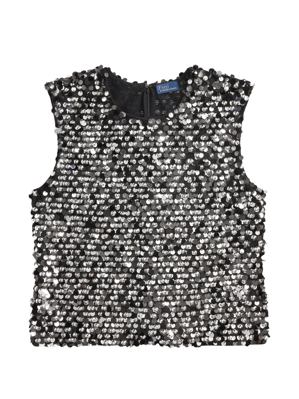 Polo Ralph Lauren Sequin-embellished Tank Top In Black