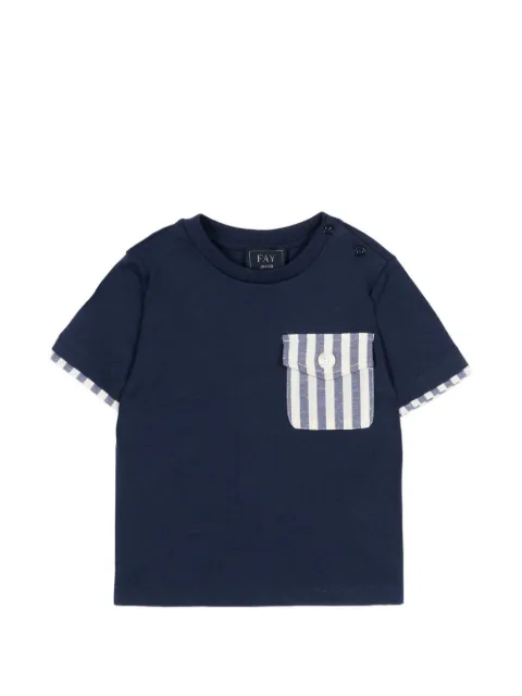 Fay Kids striped pocket T-shirt