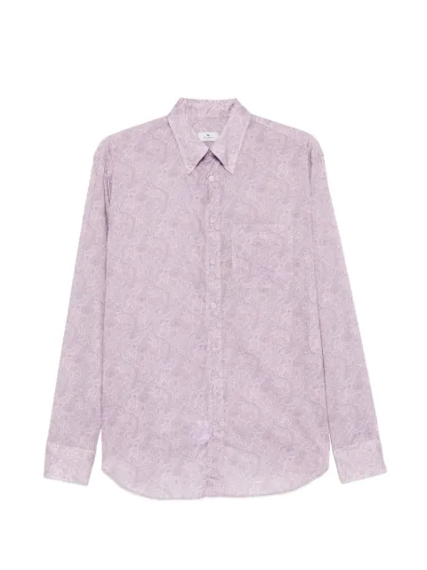 ETRO 佩斯理印花扣角领衬衫