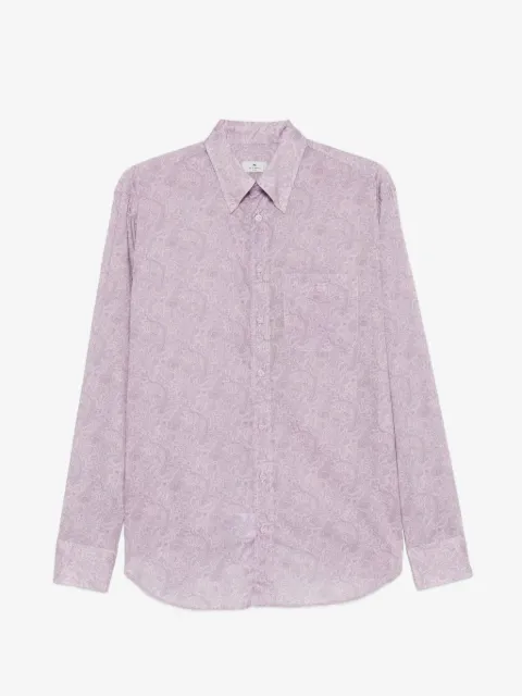 ETRO camisa con botones y estampado de cachemira