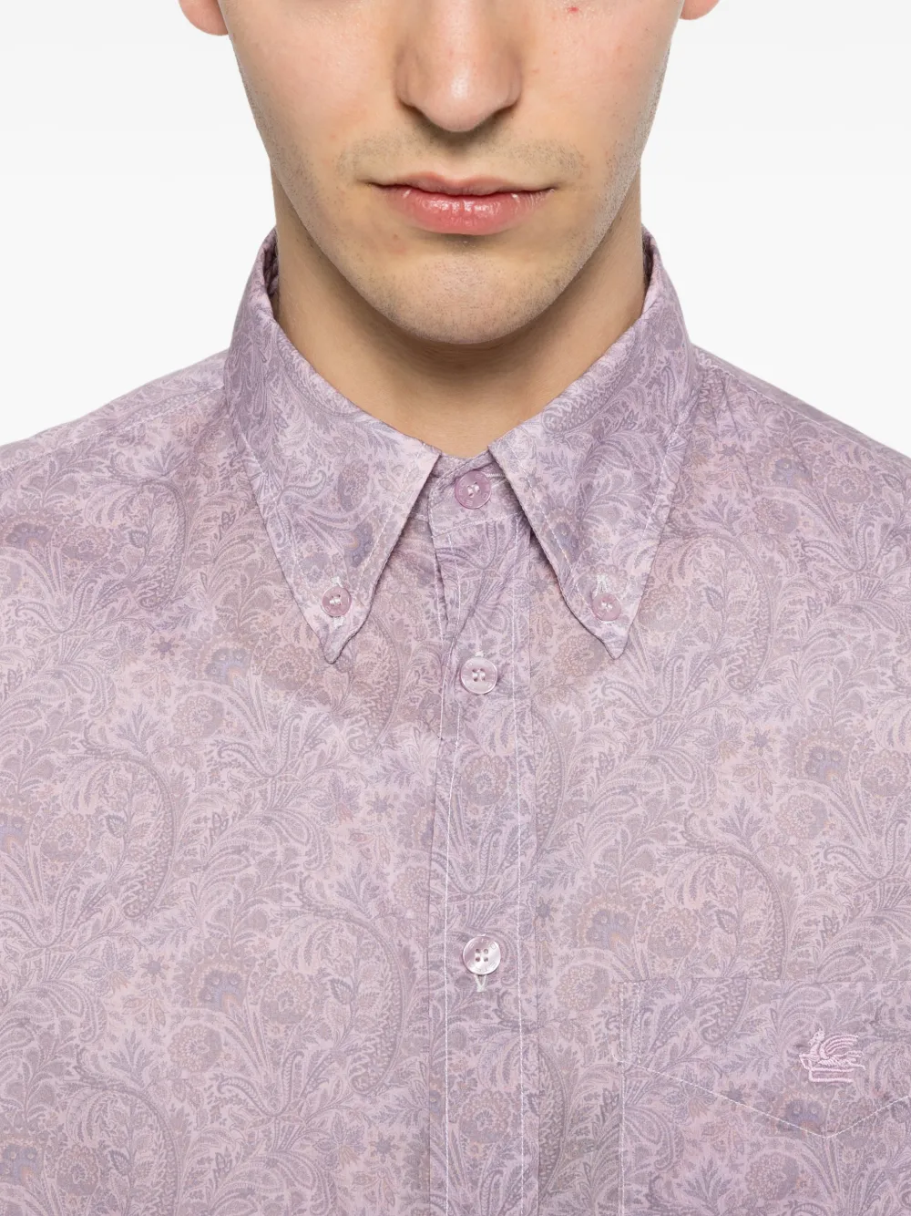 ETRO Button-down overhemd Paars