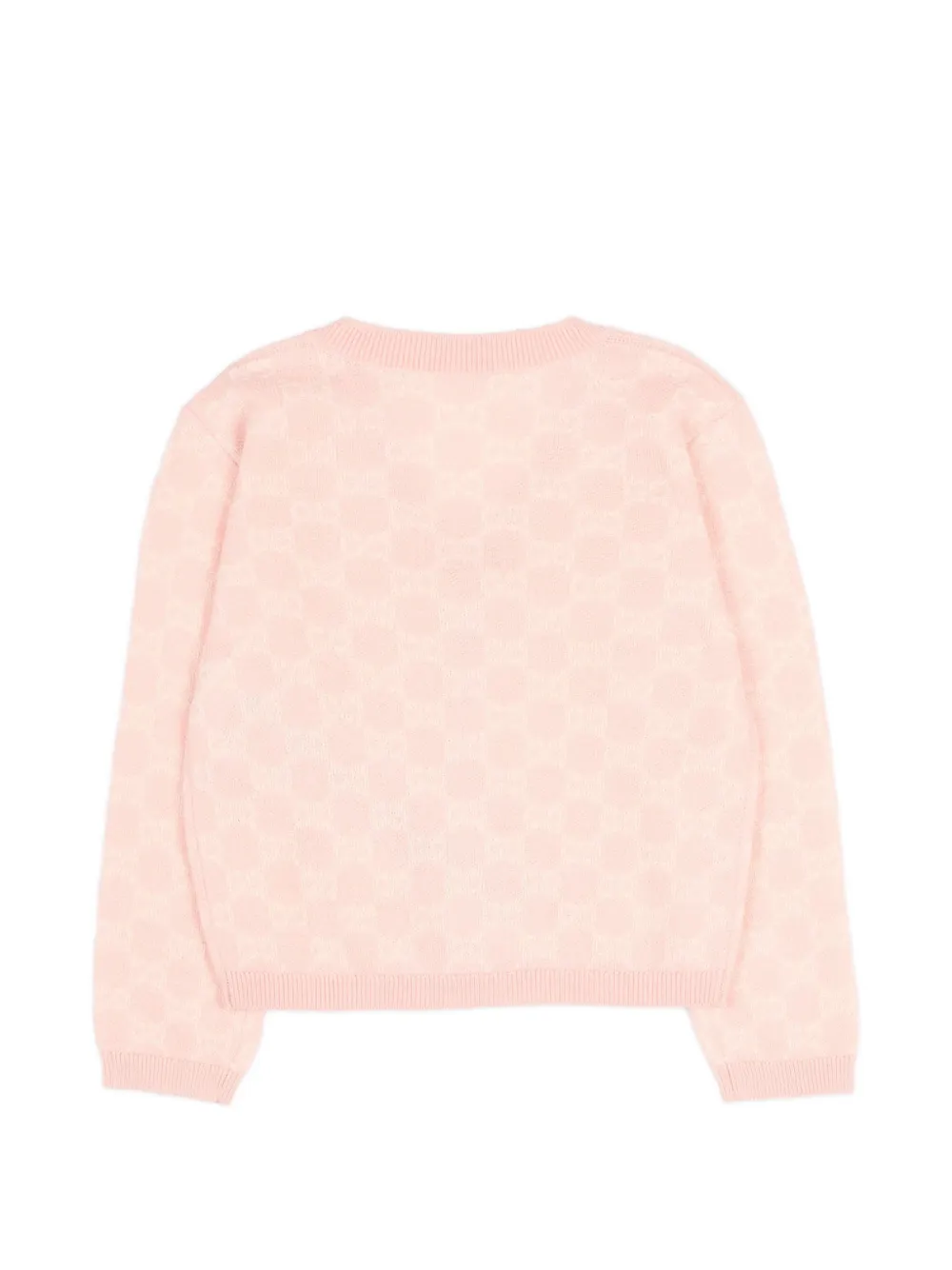  Gucci Kids Gg-pattern Jacquard Cardigan - Pink 
