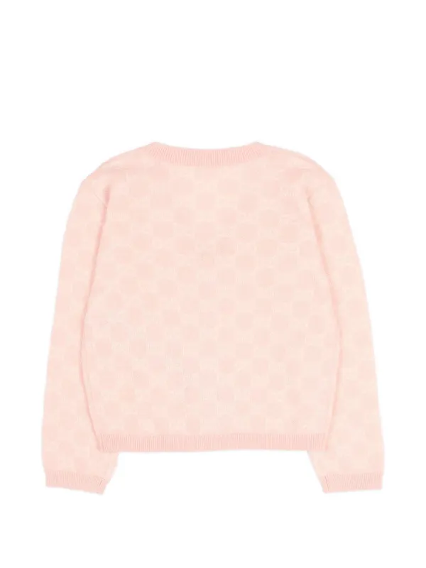 Gucci Kids GGパターン ジャカードカーディガン | ピンク | FARFETCH JP