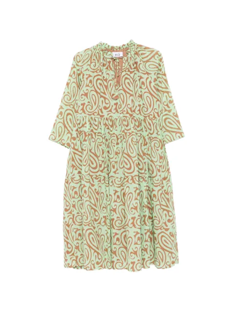 Niu paisley-print tiered midi dress