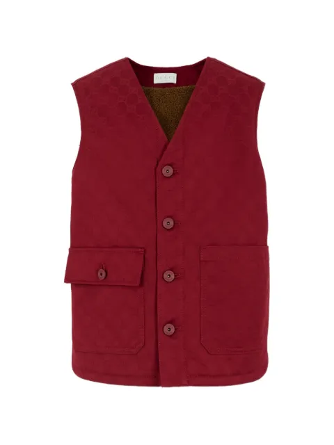 Gucci Kids GG-pattern buttoned jacquard gilet