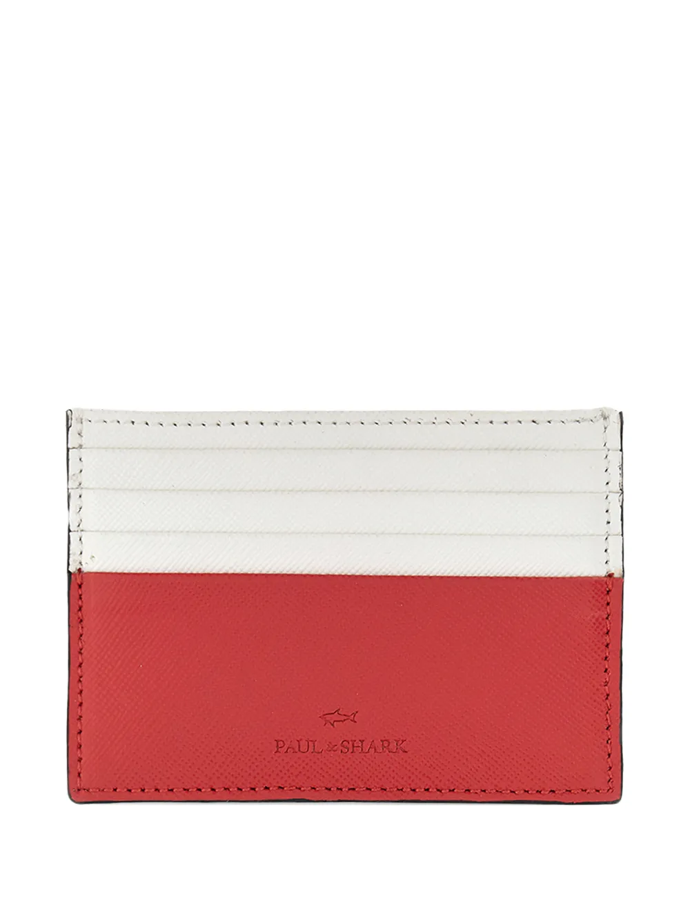 Paul & Shark saffiano-leather card holder - Rosso