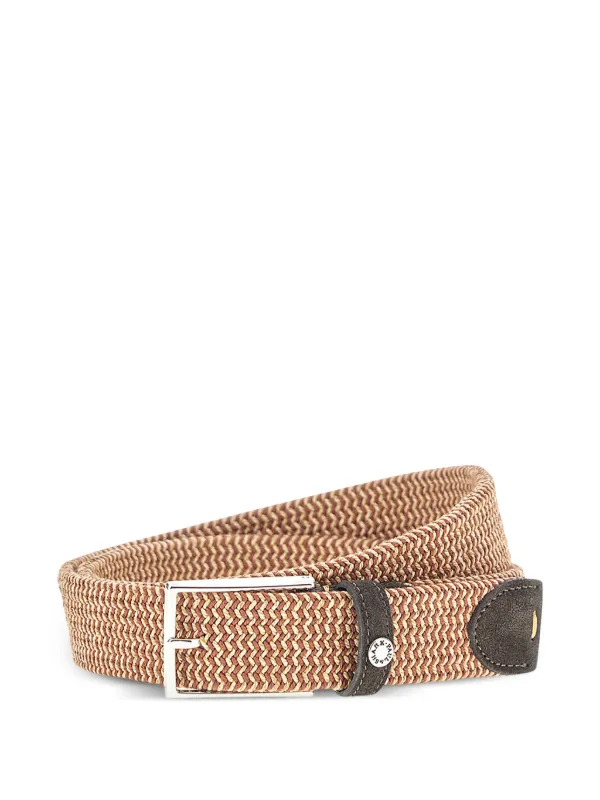 Paul & Shark Elastic Braided Belt in Neutrals