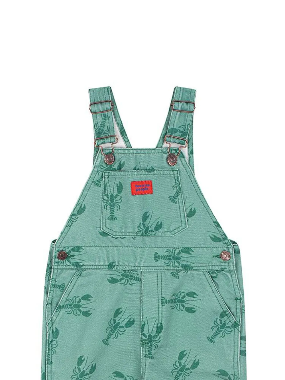 Favorite People Pesto overall met kreeftprint Groen