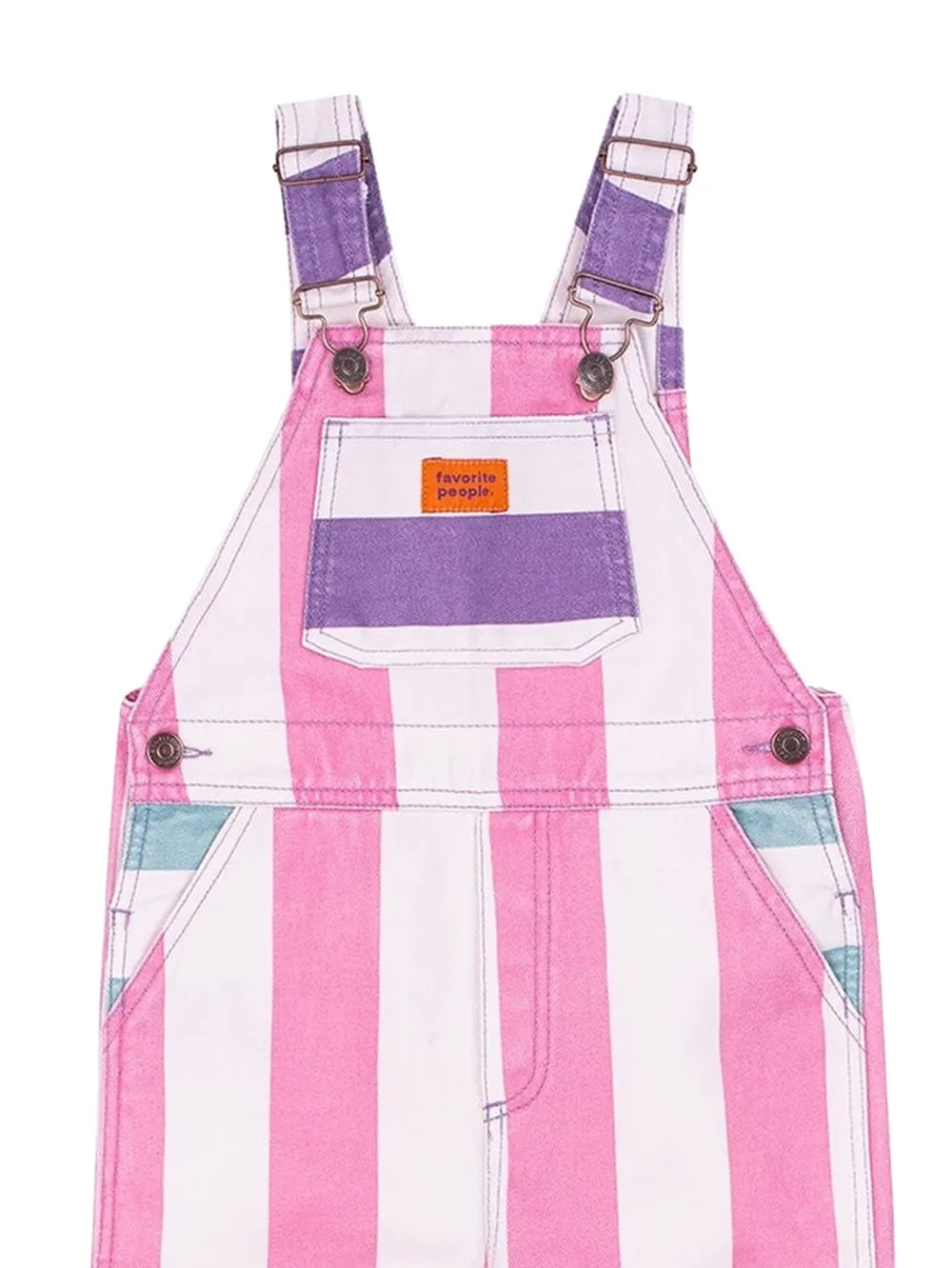 Favorite People Amore gestreepte overall Roze