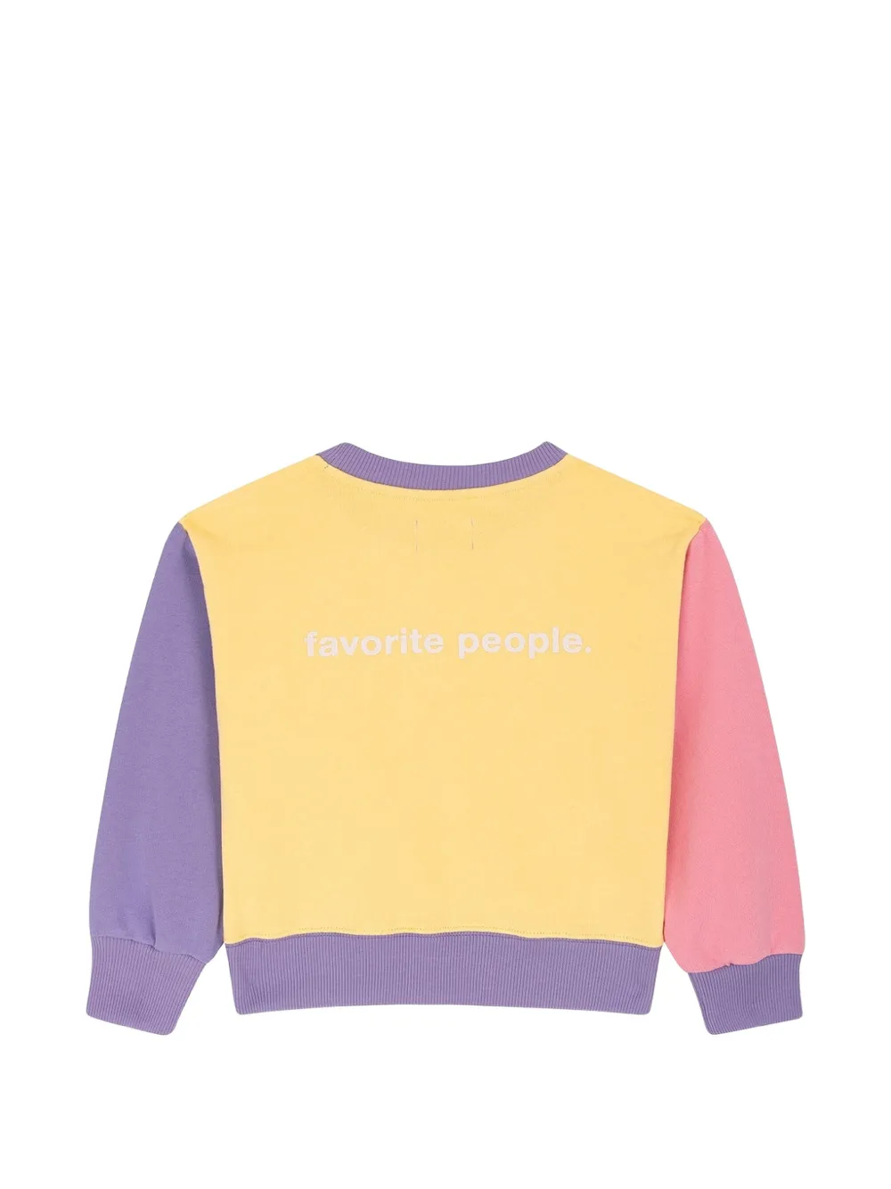 Favorite People Praiano geribbelde sweater met colourblocking Geel