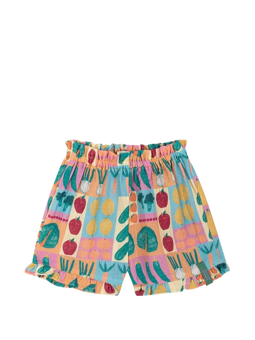 Favorite People elastic waistband ruffled shorts - Blue