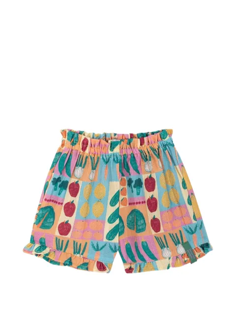 Favorite People elastic waistband ruffled shorts