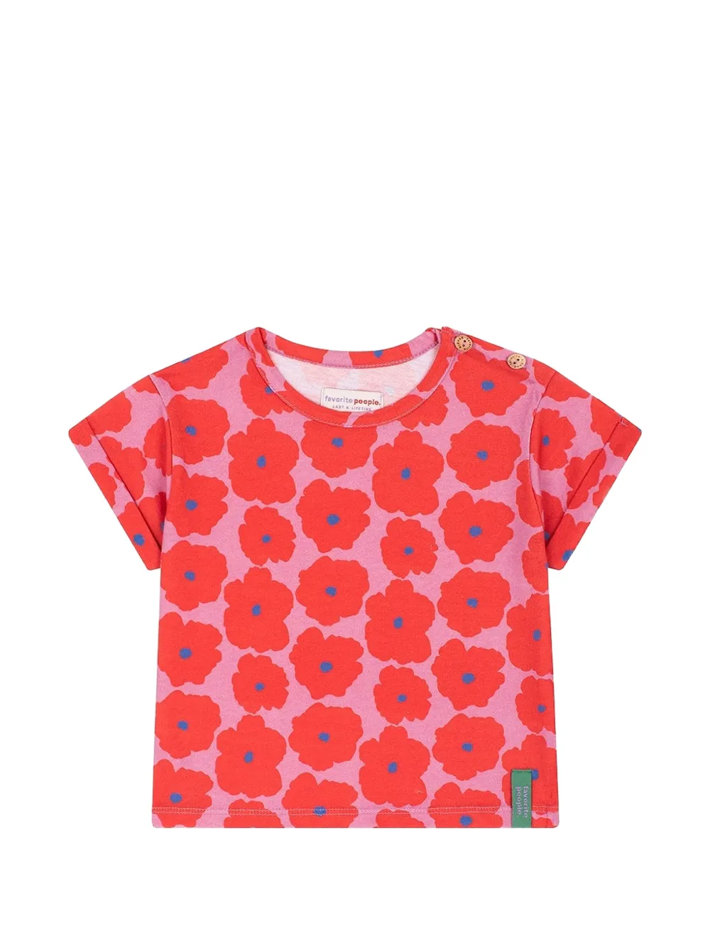 Favorite People T-shirt Napoli a fiori - Rosa