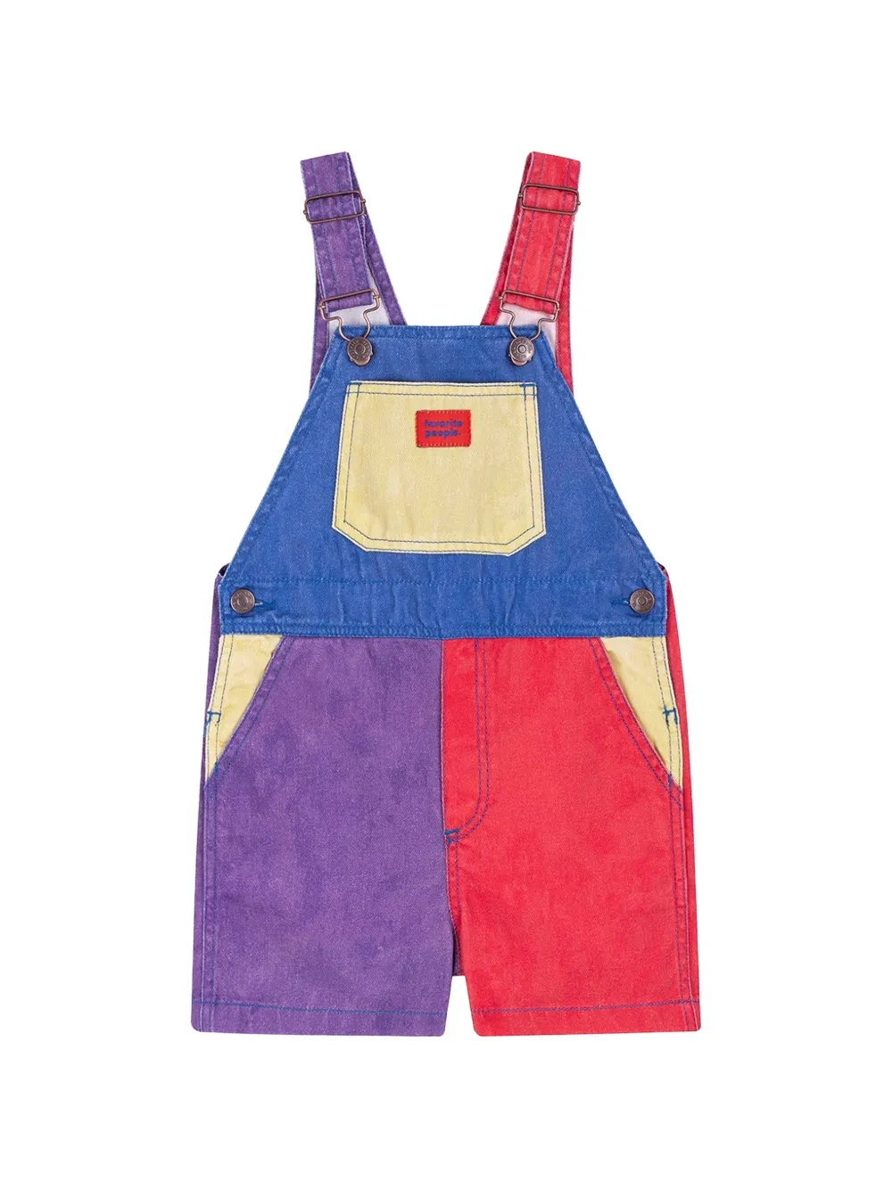 Favorite People Shorts Mozzarella con design color-block - Blu