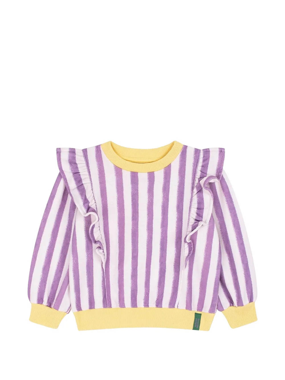 Favorite People Spritz ruffled striped sweatshirt - Purple