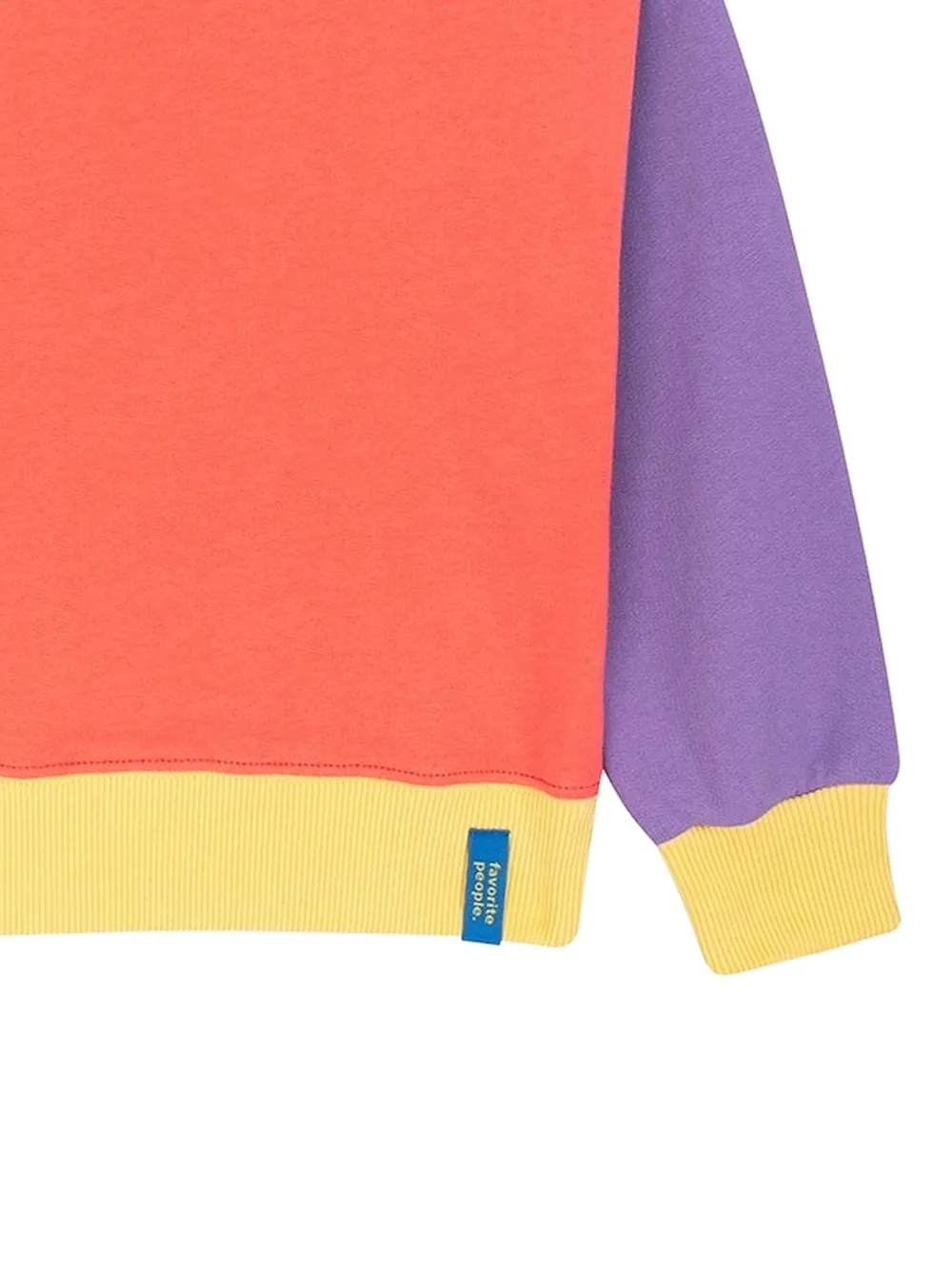 Favorite People Geribbelde sweater met colourblocking Oranje