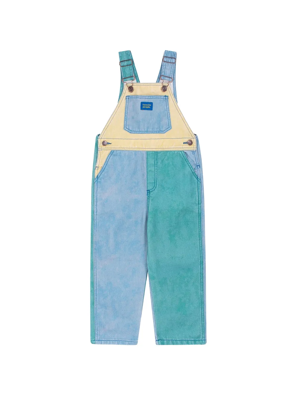 Favorite People Salopette Sicilia con design color-block - Blu