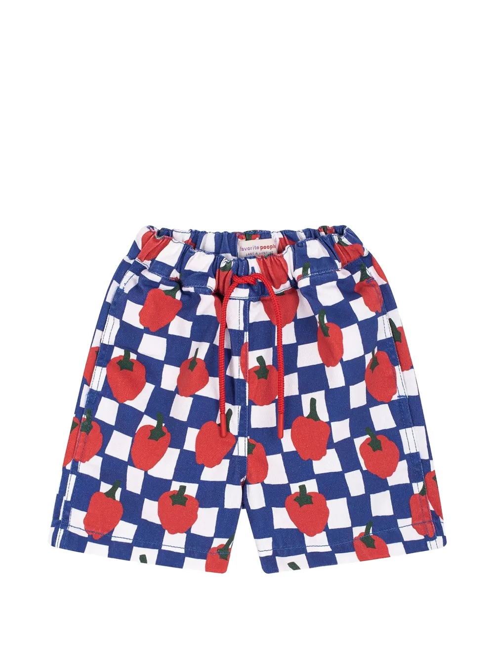 Favorite People Shorts La Cantina a quadri - Blu