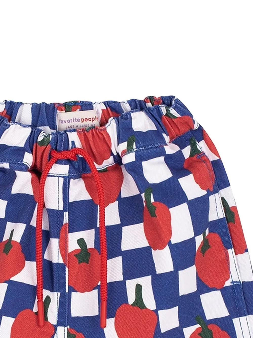Favorite People La Cantina geruite shorts Blauw