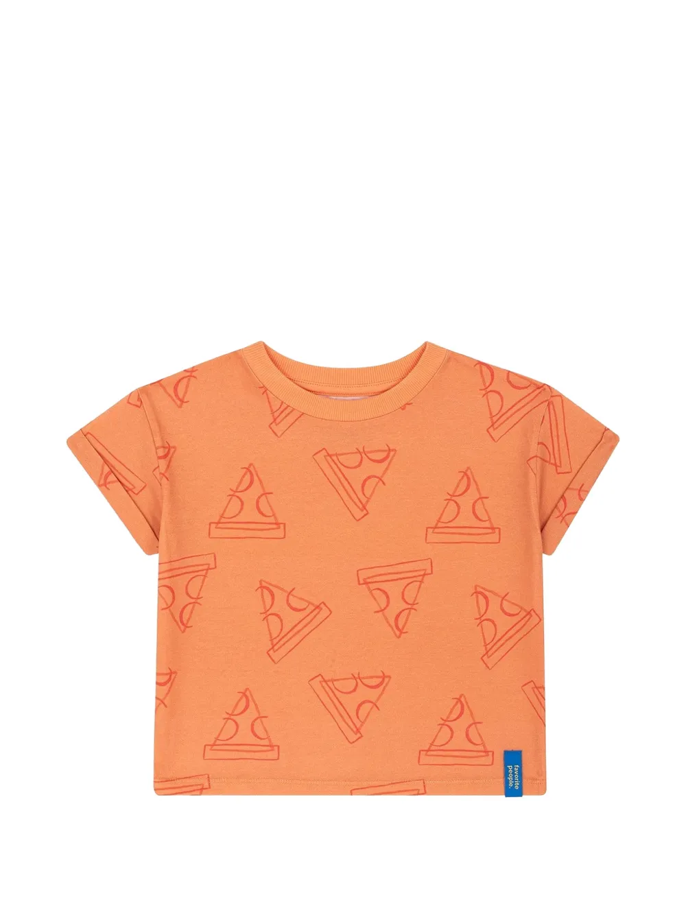 Favorite People T-shirt con stampa pizza - Arancione