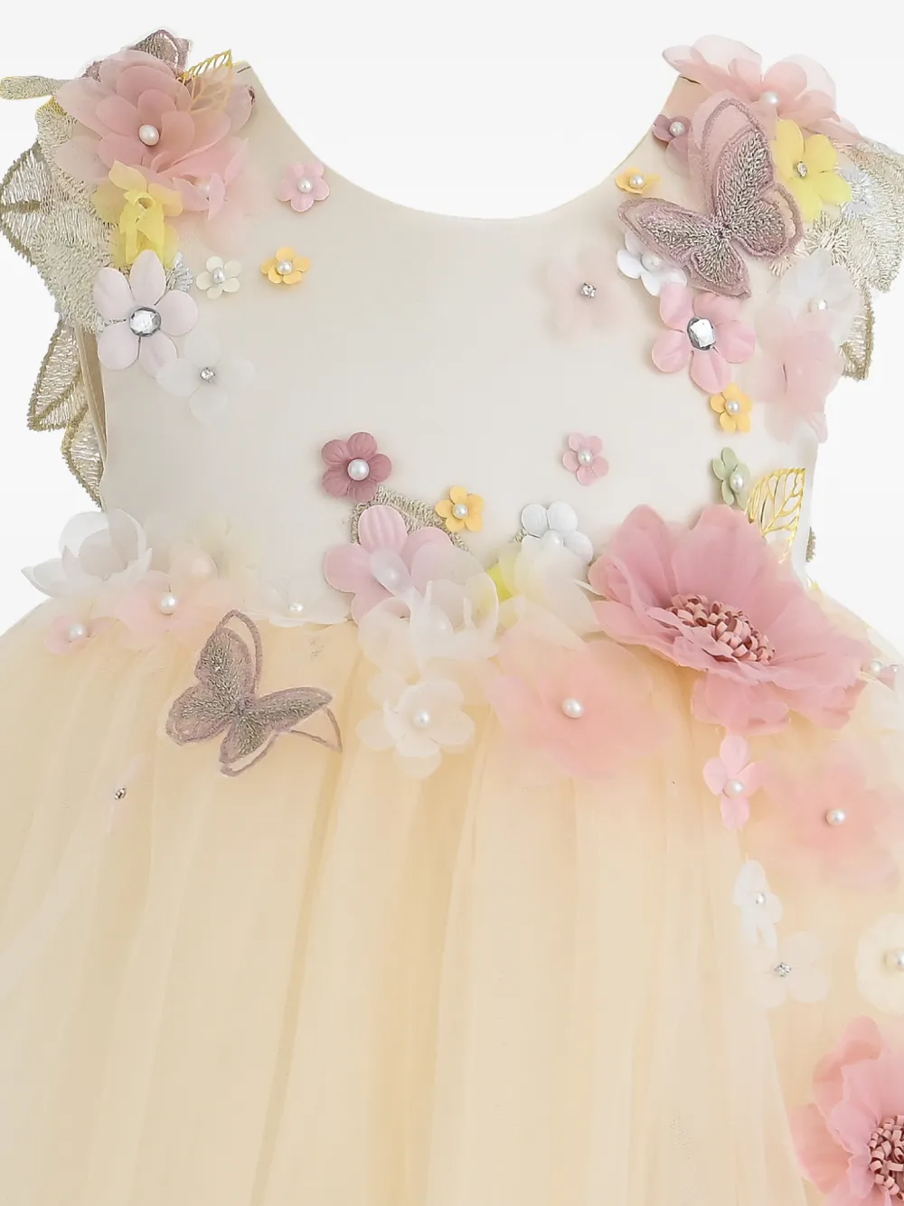  Tulleen Rosslyn Tulle Bow Dress - Neutrals 