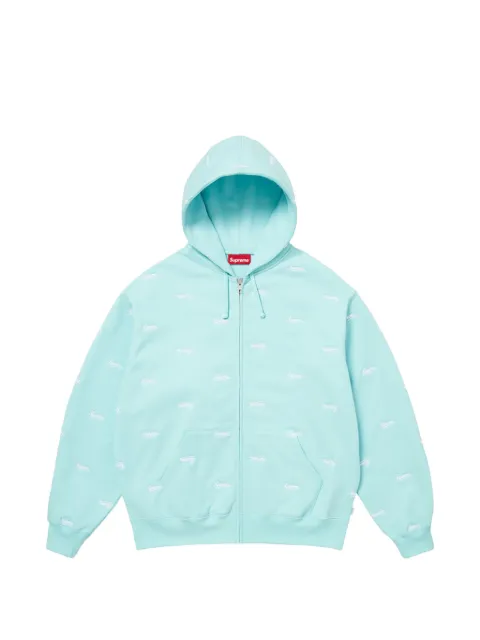 Supreme Repeat Script zip-up hoodie