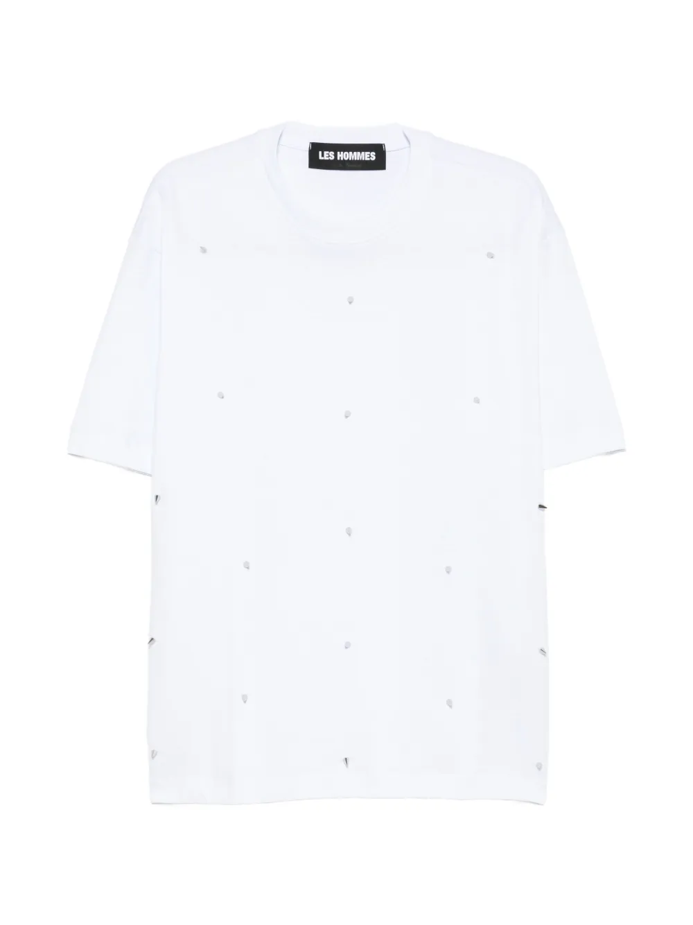 LES HOMMES Spikes T-shirt - Bianco
