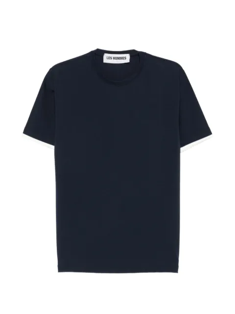 LES HOMMES contrast-trim T-shirt