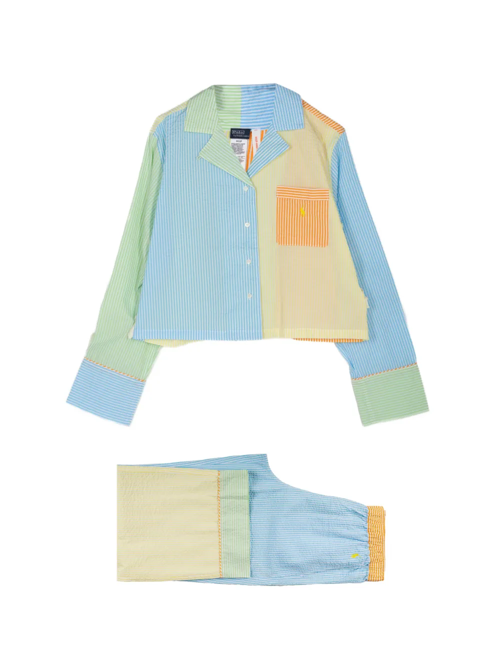 Polo Ralph Lauren long-sleeve logo pajama set - Blau