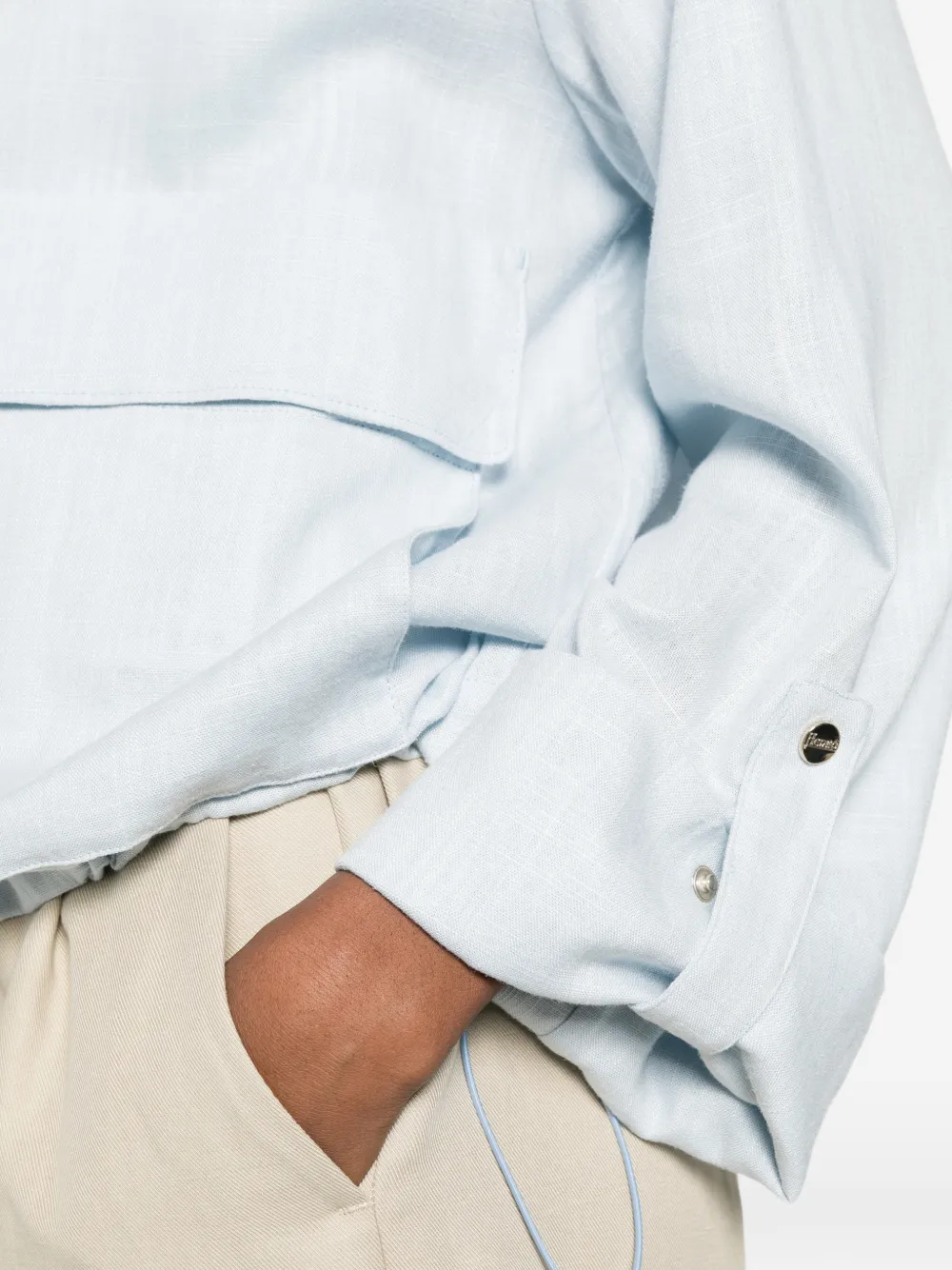 Herno Jack met capuchon en trekkoord Blauw
