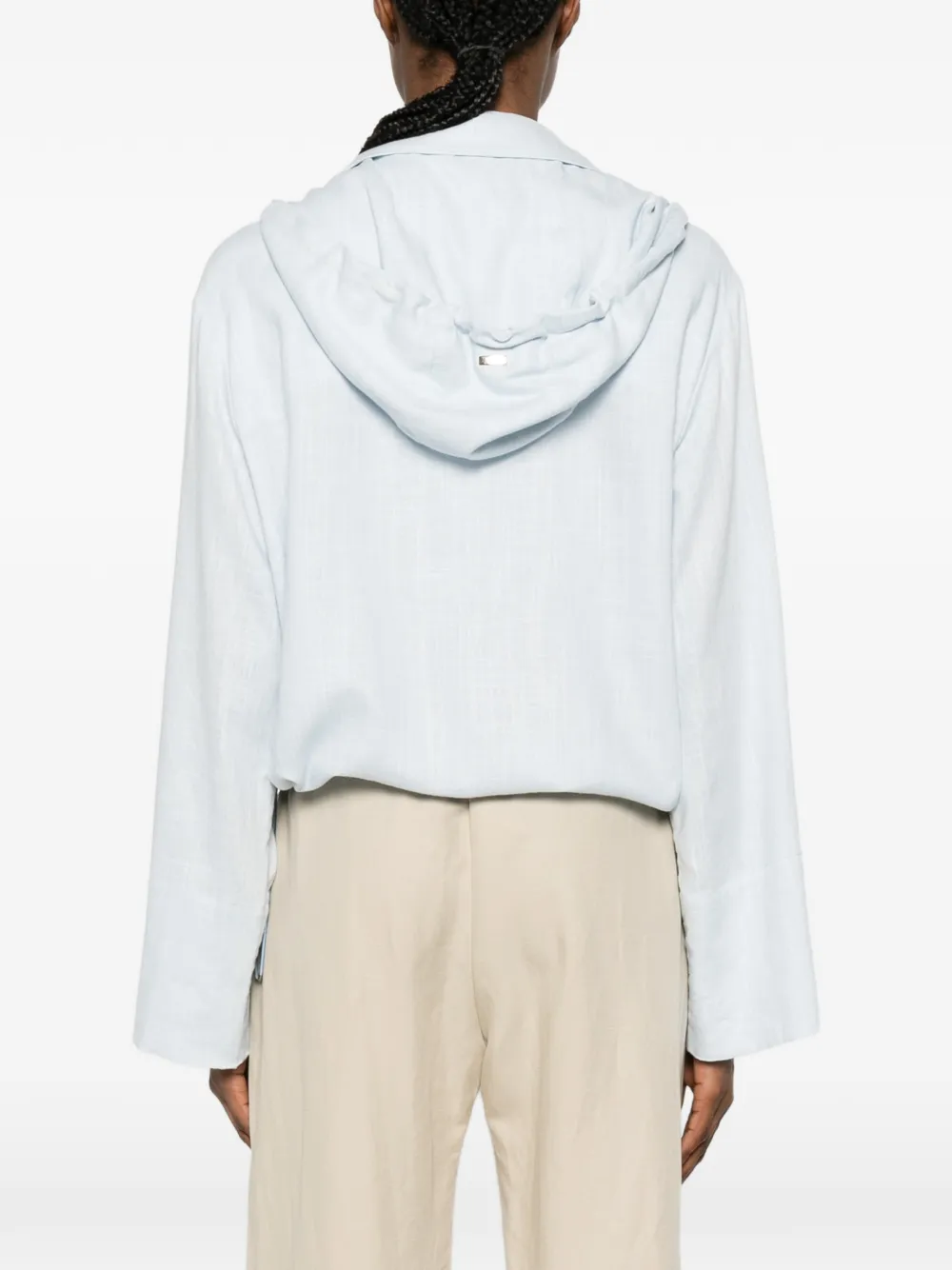 Herno Jack met capuchon en trekkoord Blauw