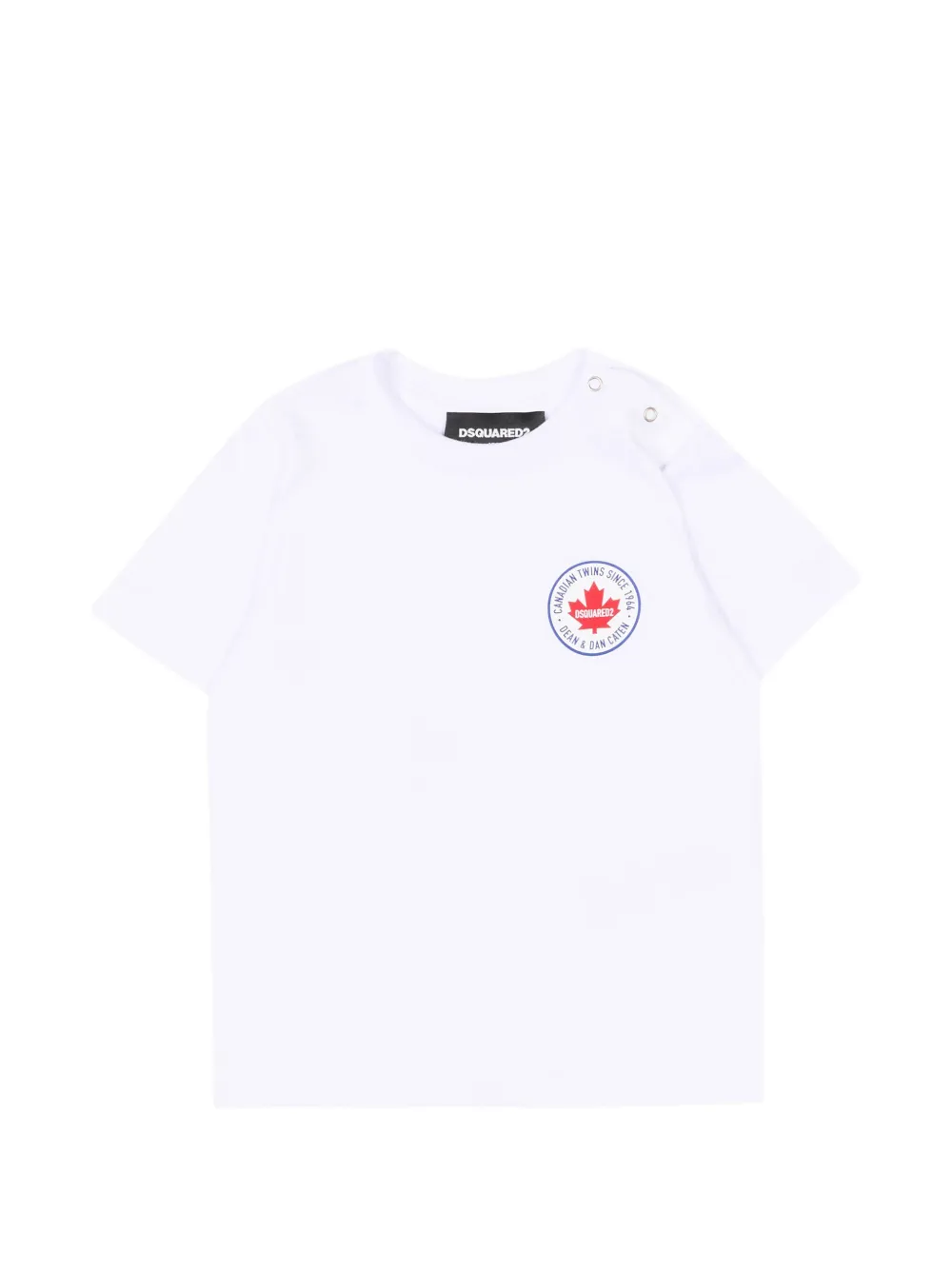 DSQUARED2 KIDS round-logo T-shirt - Bianco