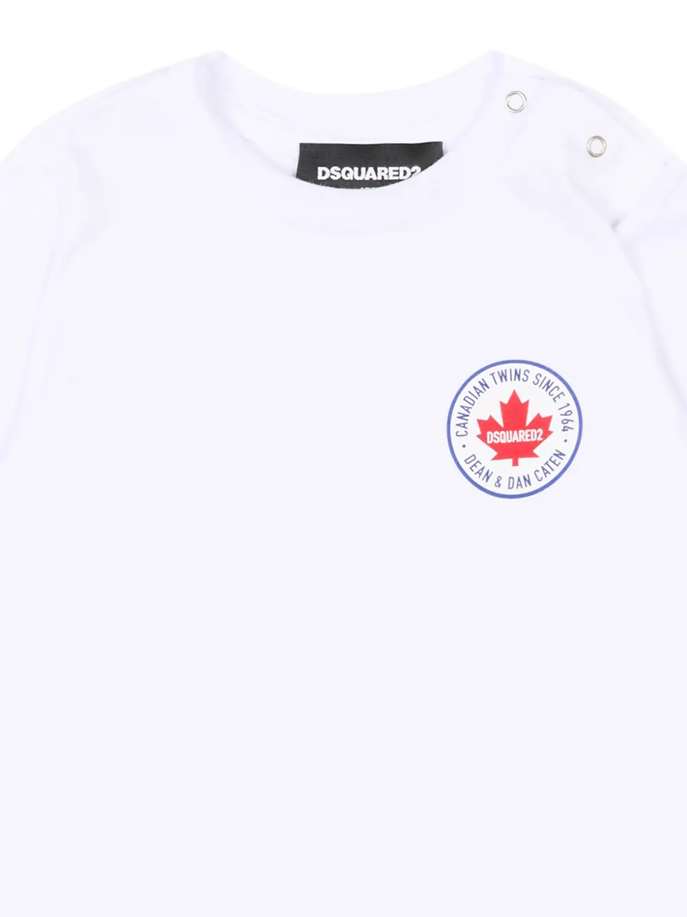 DSQUARED2 KIDS T-shirt met rond logo Wit