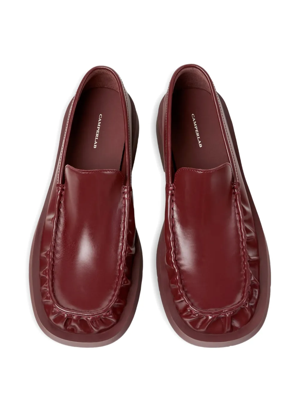 CamperLab Mil 1978 ruched loafers Rood