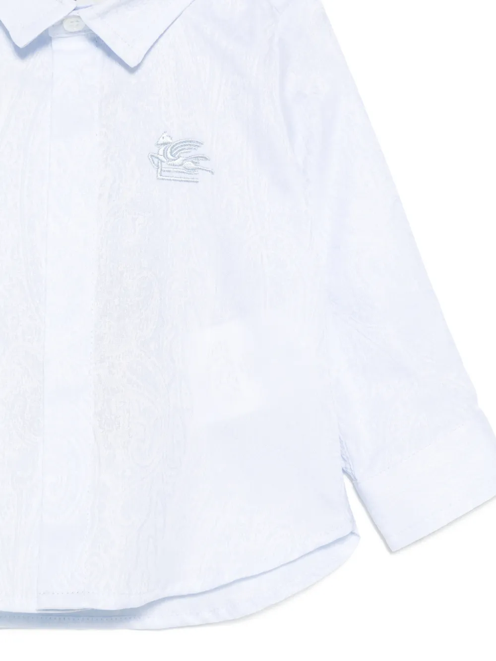 ETRO KIDS Shirt met geborduurd logo Blauw