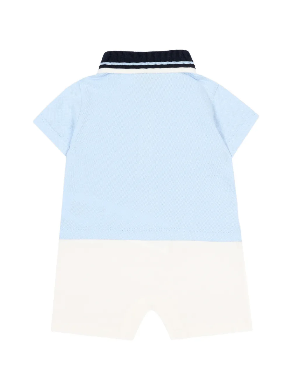  Fay Kids Striped Collar Romper - Blue 