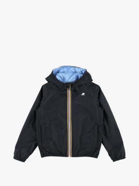 K Way Kids logo-print reversible hooded jacket