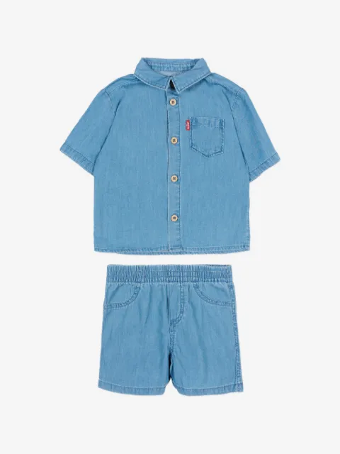Levi's Kids button shirt and shorts set