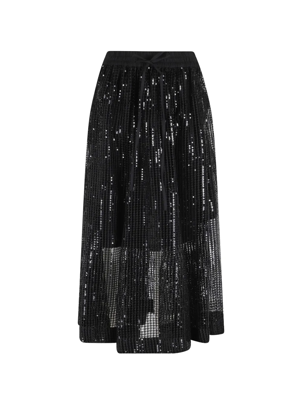 MeimeiJ sequin-embellished mesh midi skirt - Nero