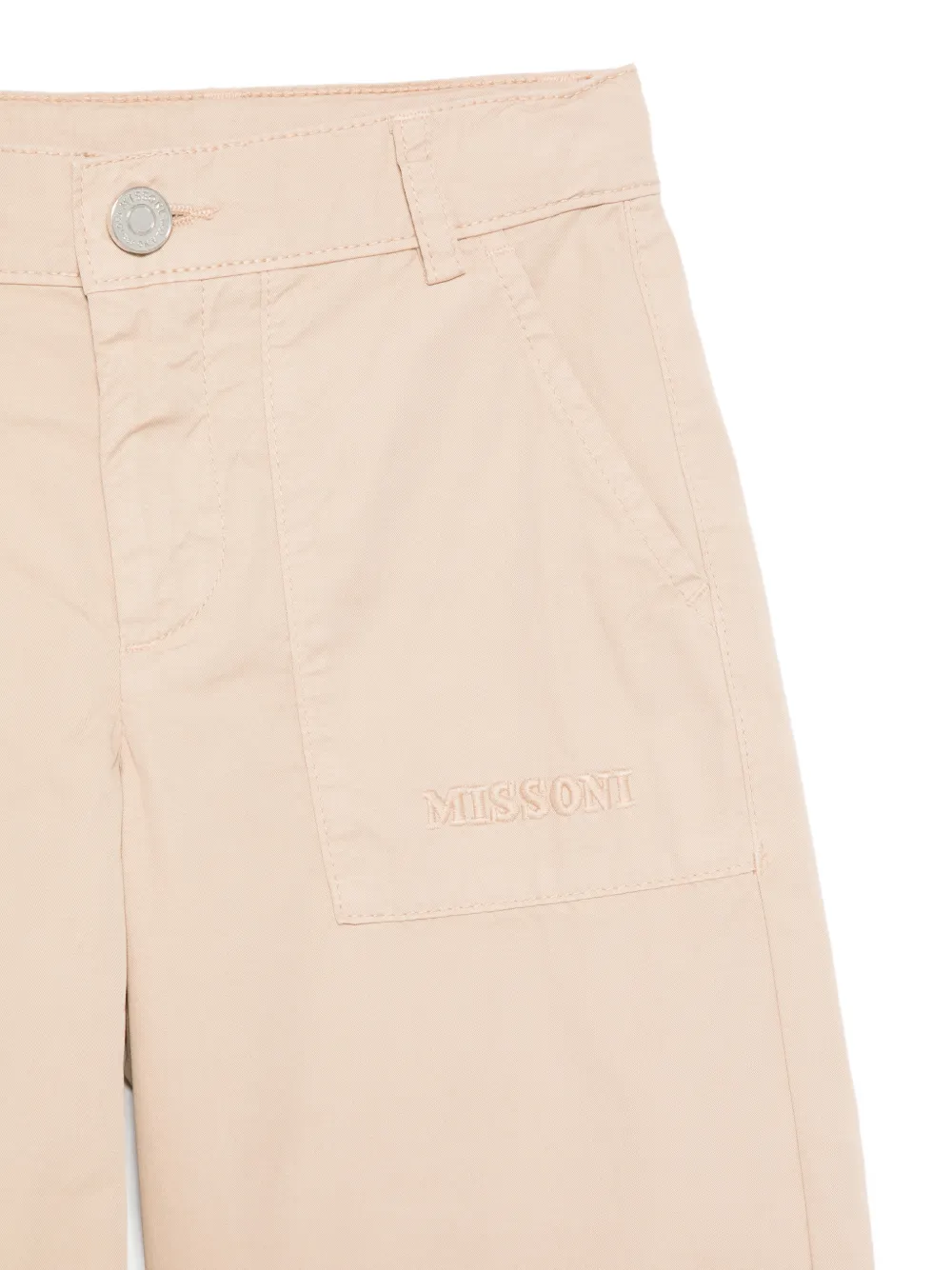  Missoni Kids Logo-embroidered Shorts - Neutrals 