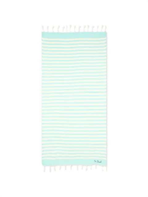MC2 Saint Barth Kids striped tassel beach towel