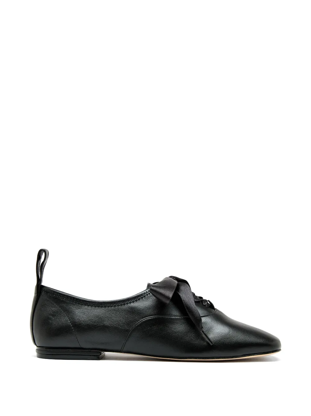 Sarah Chofakian Palácio de Hielo ribbon leather ballet flats - Nero