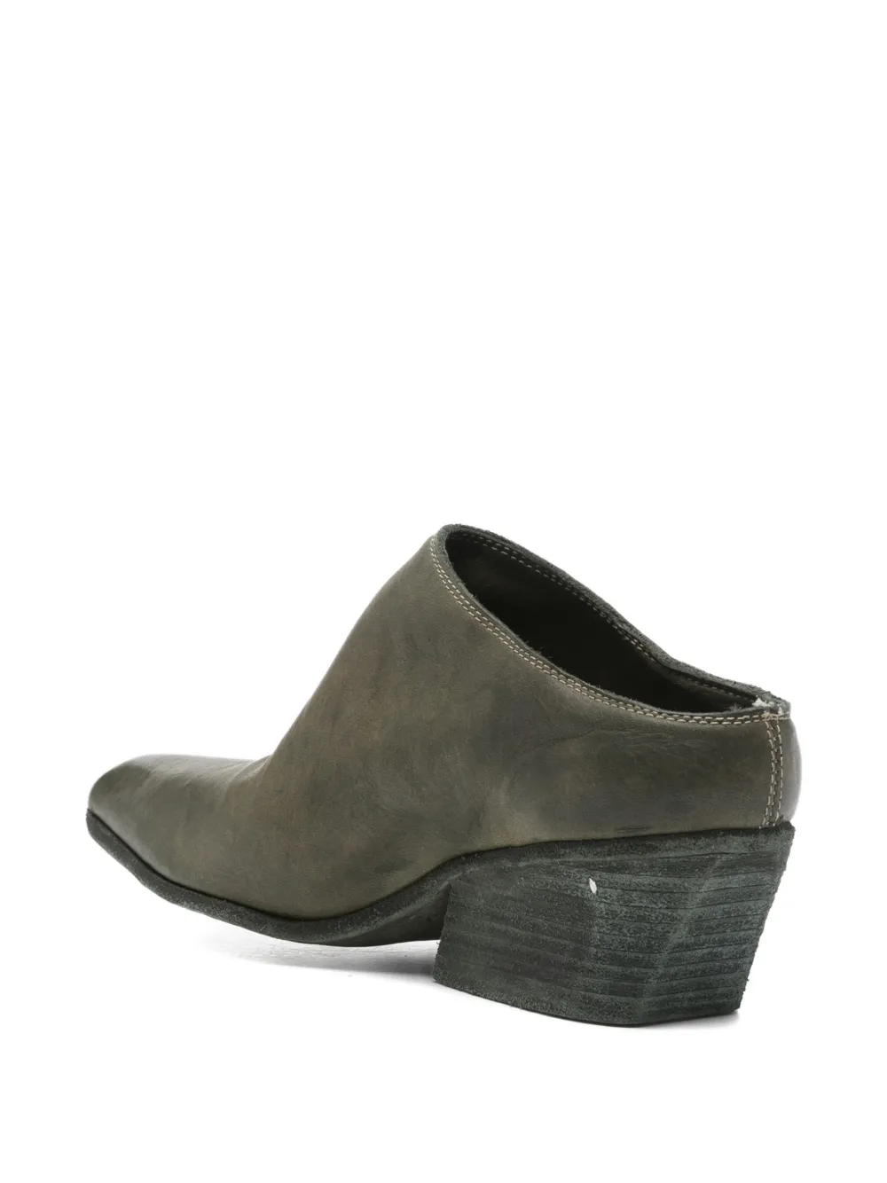 Guidi leather mules Groen